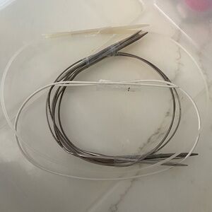 6PC. Lot Metal and Plastic Crochet Circular KNITTING NEEDLES